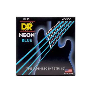CORDE POUR INSTRUMENT DR NBB-40 - Hi-Def Neon - Blue, jeu guitare basse, Light 40-100