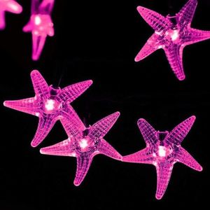 GUIRLANDE D'EXTÉRIEUR Guirlandes Solaires De Jardin, 6.5M 30Led Guirlande Lumineuse Solaire Starfish Starfish String Lights Fairy Lights Étanche P[u18003]