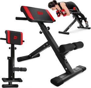 Appareil musculation entraînement dos abdo BRT200 pliable incliné sit-up  hyper extension fitness maison bureau abdominaux abdos dips - Cdiscount  Sport