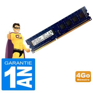 MÉMOIRE RAM 4Go RAM Kingston K531R8-ETB DDR3 PC3-12800U 1600Mh
