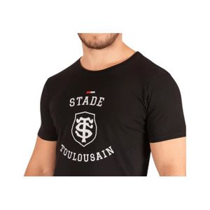 TENUE DE RUGBY T-SHIRT HOMME TIGER NOIR - STADE TOULOUSAIN