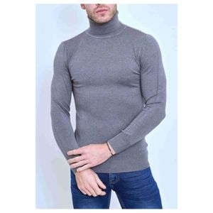 PULL Pull col roulé Gris Homme