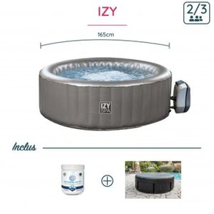 SPA COMPLET - KIT SPA Spa gonflable Netspa Izy - 3 places - Gris - 100 b