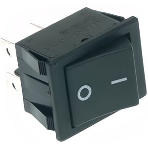 ON OFF Noir 2 Positions switch DIY Lot 2x interrupteur à bascule rond 250V 6A 