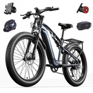 VÉLO ASSISTANCE ÉLEC Vélo électrique Shengmilo  tout suspendu MX05 BAFANG 1000W  48V 17.5AH 90KM E - Bike VTT  26'' FAT BIKE