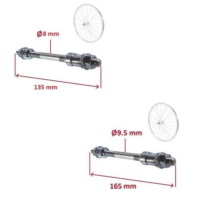 Lot De 6 Axes De Roue De Vélo Vintage - Marques New Star Et Atom