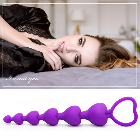 Plug Anal – Chapelet De Boules Anales En Silicone Quarty M (35 X 4 Cm) – Neuf, Noir