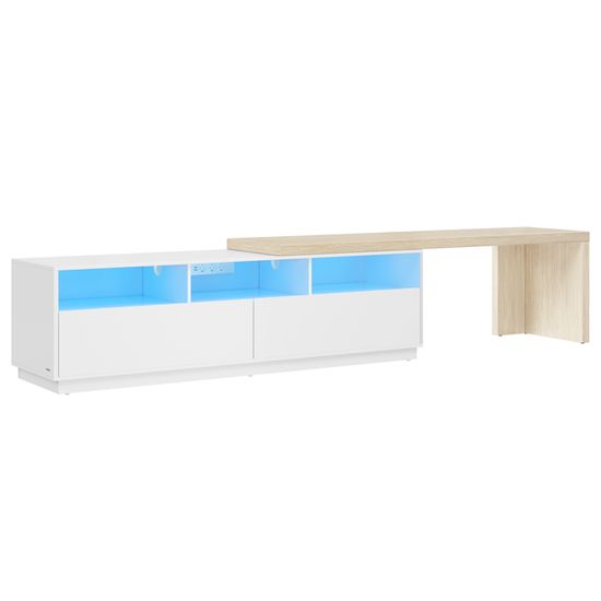 VASAGLE Meuble TV 2 Portes, Support Télé avec Étagères Réglables, Longueur 140 cm, pour Télévisions 60 Pouces, Salon, Salle à Manger, Chambre, Blanc Neige LTV027T46 à partir de 59,99 € (juin 2026