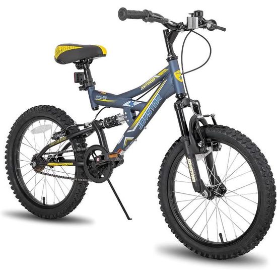 Vtt Enfant Joystar 20 Pouces Garçons Filles 7 À 13 Ans Vélo Cadre Acier Entièrement Suspendu Transmiss