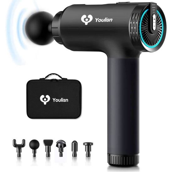 Pistolet De Massage électrique FODRK - Pour Corps, Cou, Dos, Fonctions Percussion, Pétrissage, Vibration