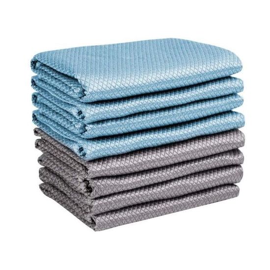 Neinkie 15 Pcs Chiffons de Nettoyage en Microfibre, Non Abrasifs, Réutilisables et Lavables