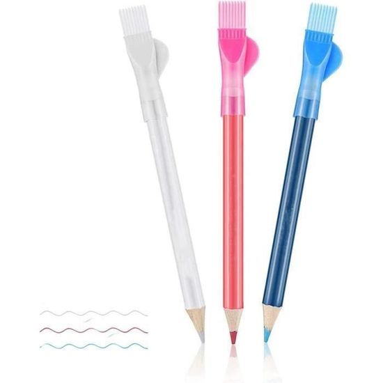 SHISUYAN 7 Pcs Crayons De Couture Pour Tissu Crayons De Marquage Lavables Crayons à Craie Pour Tissu Marqueur Pour Couture Artisanat