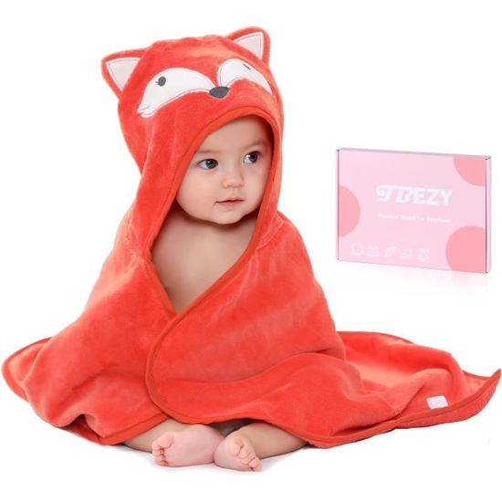 Serviette à Capuche Bébé Nizirioo - Lot De 3, 80x80 Cm, Ultra-absorbante