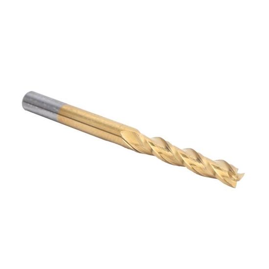 Fraise CNC Compression 2 Flûtes DLC EU_HOZLY – Ø3.175mm, Longueur Coupe 22mm, Tige 3.175mm, Coupe Haut/Bas