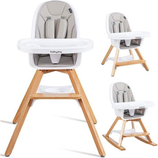 Chaise Pliante Moderne 3 En 1 Chaise Haute Pour Bébé Avec Plateau, Ceinture De Sécurité, Siège