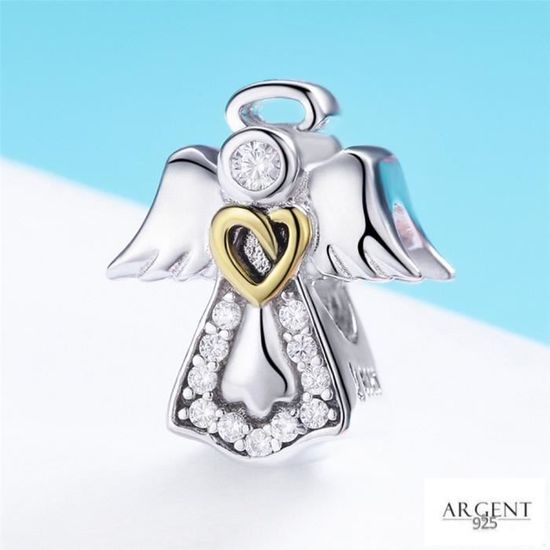 Charms Compatible Pandora Bracelet Argent 925 Charme Ange gardien Achat / Vente charm's