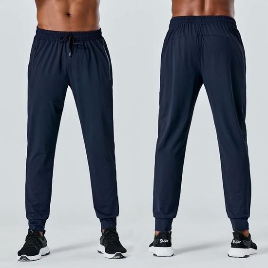 Pantalon De Jogging Homme Cargo Confortable - Survêtement Coton Training Avec Poches - Taille élastique à Cordon