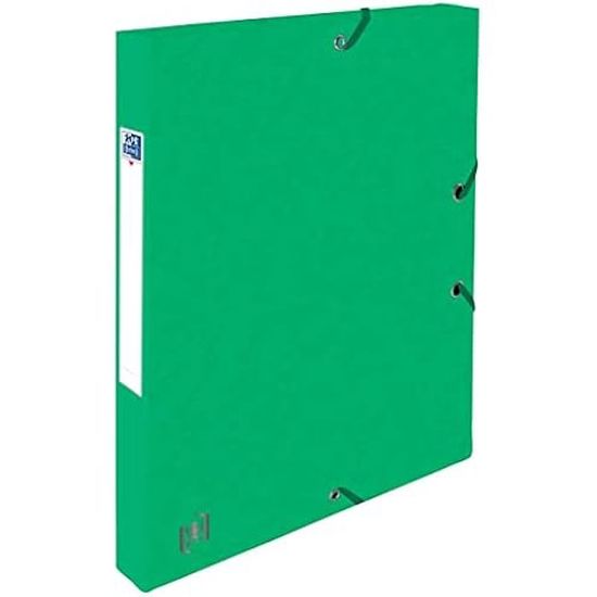 Boîte de classement - OXFORD - Top File+ - 24x32 cm - Élastique - Vert ...