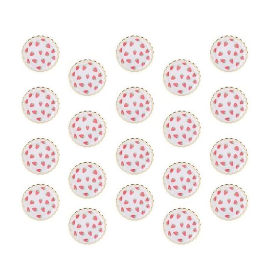 20 pièces 7 pouces assiettes en papier vaisselle de fête de fruits assiette en créative fournitures de pour la  ASSIETTE
