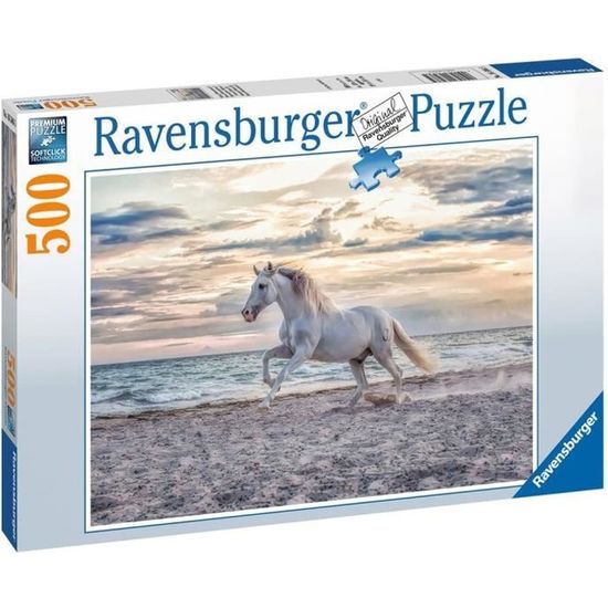 Puzzle Cheval sur la plage - Ravensburger - 500 pièces - Pour les puzzleurs occasionnels