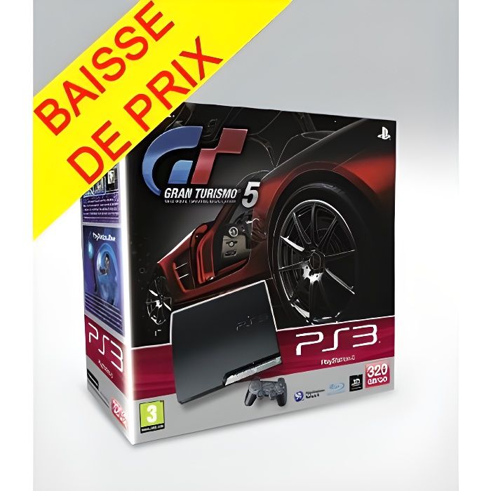 Console PS3 Slim 320 Go Sony + Gran Turismo 5 &ndash; Console Playstation 3 Sony