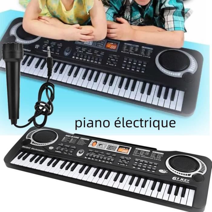 GOPLUS Piano Électronique Clavier 61 Touches avec Microphone et