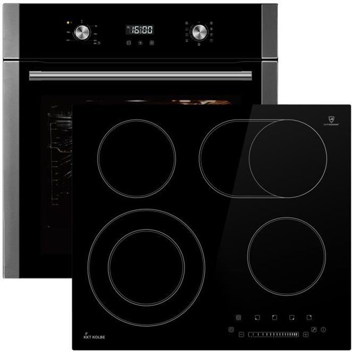 Four électrique encastrable 60 cm + plaque vitrocéramique 59cm, double zone etc.