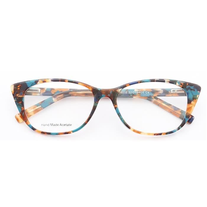 Montures de Lunettes de vue,Femmes Cateye montures de lunettes pour femmes rondes mode lunettes montures - Type Multi color c4