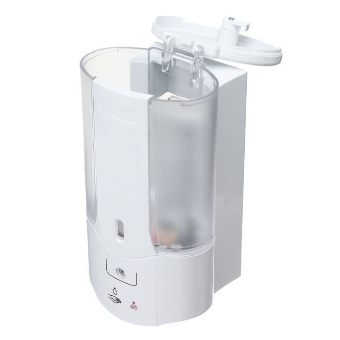 DISTRIBUTEUR DE SAVON,500ML distributeurs de savon liquide mural capteur automatique distributeur de savon mains - White