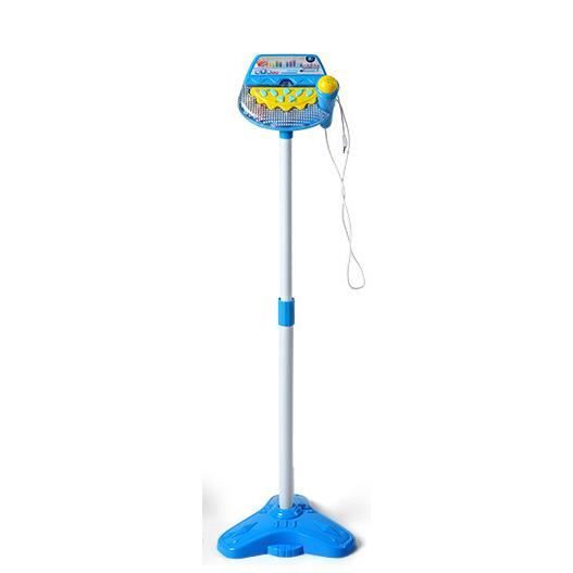 Karaoké Microphone pour Enfants, Réglable Enfants Micro Musical Jouet avec Microphones Micro Karaoke Jeu Cadeau pour Enfants, Bleu