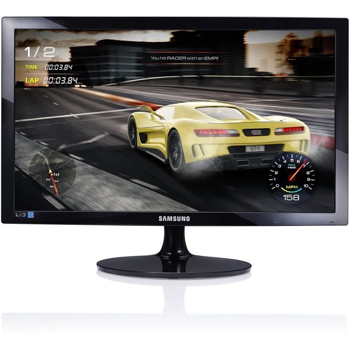 Samsung S24D330 Moniteur 24 Full HD, 1920 x 1080, 1 Ms, 60 Hz, Game Mode, D-Sub, cble HDMI Inclus, Noir