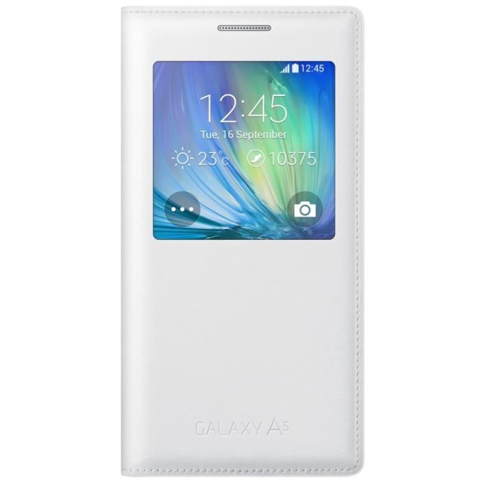 Samsung Coque Etui S View Cover Galaxy A5 Blanc