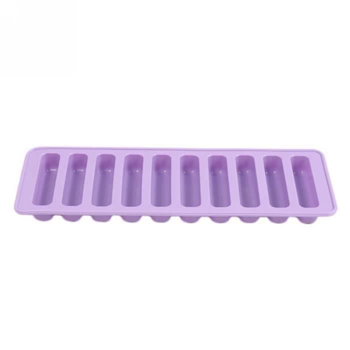 10 Compartiments Cube Moule de Glace Silicone Bac à Glaçon de Chocolat Gâteau (Couleur Aléatoire)