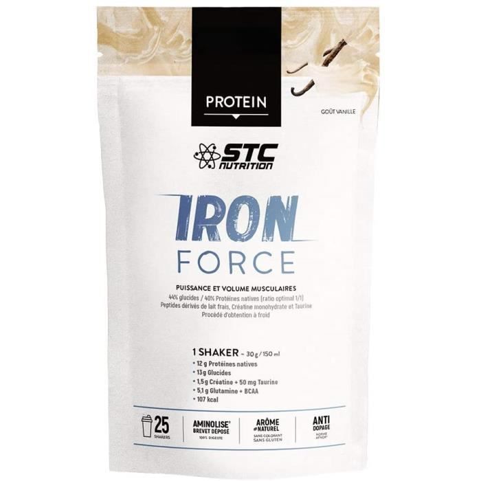 Iron Force Protéine Glutamine Taurine Vitamines Prise de Masse Construction Musculaire Brevet Aminolise 100%