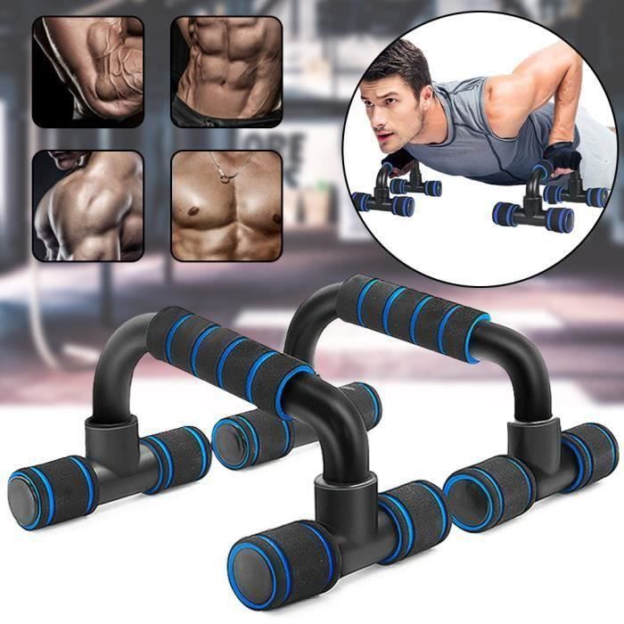 Poignées d'appui pour Pompe-Push-Up Bars Dispositif pour Musculation-Assistance push-up fitness-Bleu noir QUI21253
