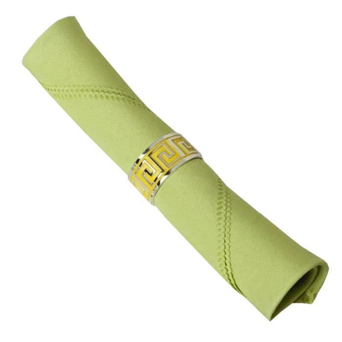 48*48cm Serviette de Table Tissu Unie pour Restaurant Mariage 10Pcs Vert Herbe