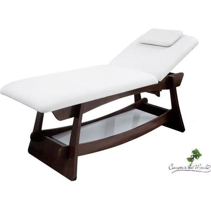 TABLE DE MASSAGE BOIS WENGE FIXE FLORA
