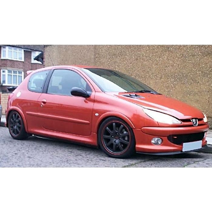 Pour Peugeot 206 Lèvre Lame Inférieure Spoiler Pare-Choc Avant Noir Mat 98-07