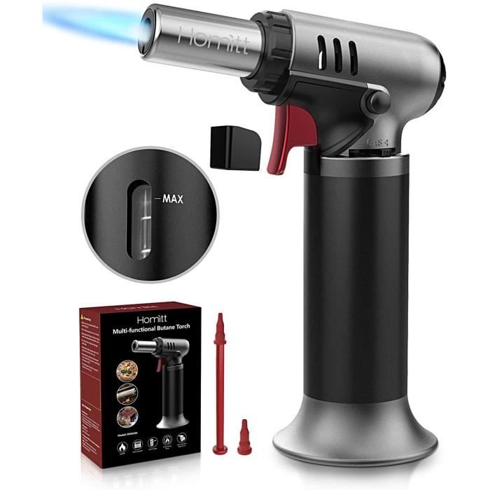 Chalumeau De Cuisine Rechargeable - Verrou Sécurité - Pour Crème Brûlée, Barbecue, Soudure