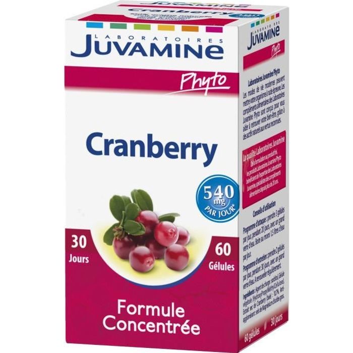 Juvamine Formule Concentrée Cranberry 60 gélules