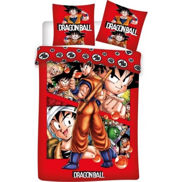 kidparadise - Parure de lit 100% Coton Dragon Ball Z - Housse de Couette 140 x200