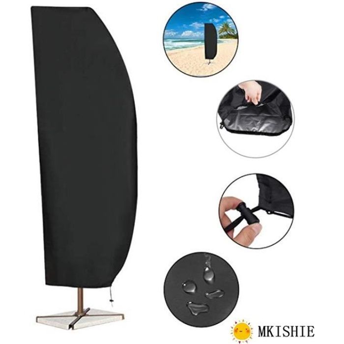 Housse de Protection pour Parasol Déporté Couverture pour Parasol de Jardin à Mât Excentré en 420D Oxford 280 *81* 30 * 45cm Grand