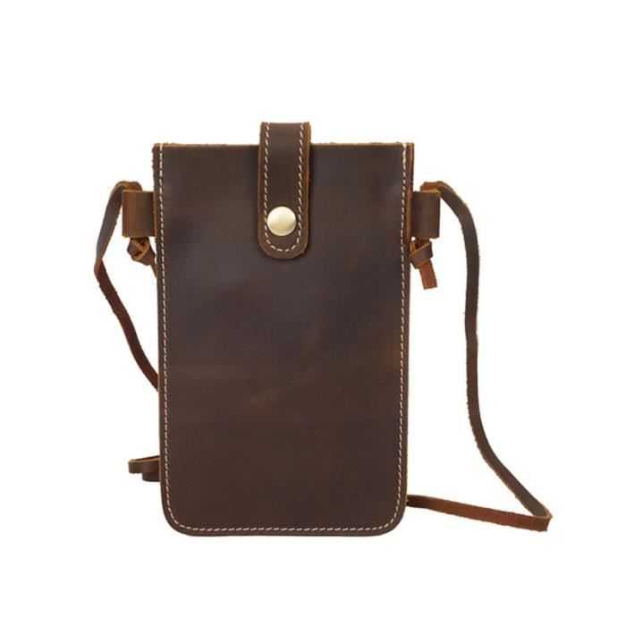 Sac à bandoulière boucle vintage sac à en cuir véritable téléphone mignon messenger mini de PATIN A ROULETTE - PATIN QUAD