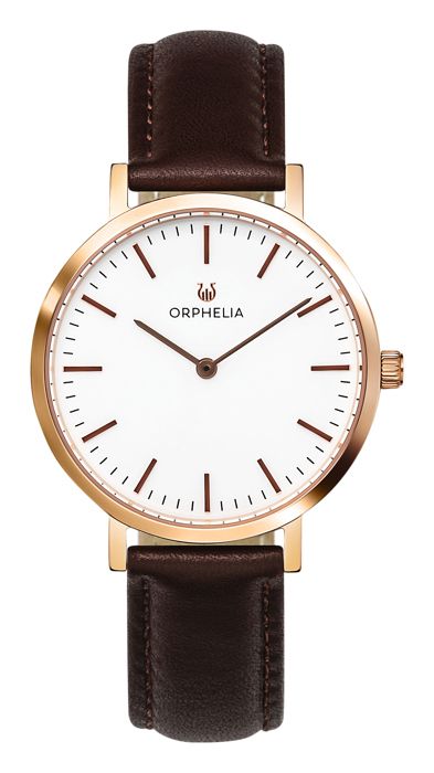 ORPHELIA - Montre Femmes - Quartz - Analogique - Bracelet en Cuir - Marron - OR11804