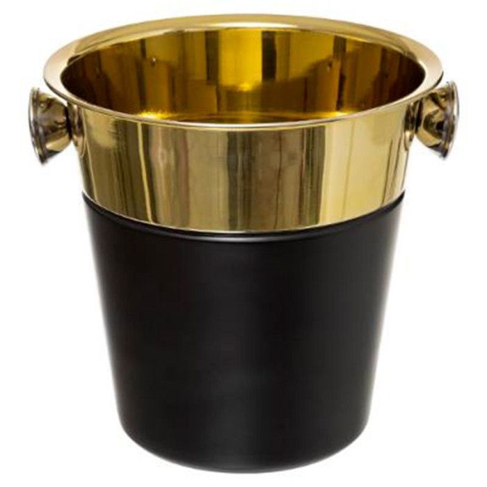 Seau à Champagne -Petit Salon- 23cm Noir & Or