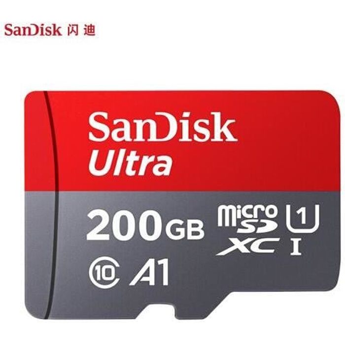 SanDisk Ultra 200Go Carte Mémoire Micro SD U1 A1 SDHC Vitesse de Lecture 98MB-S, Classe 10 -Zeling Bon Marché