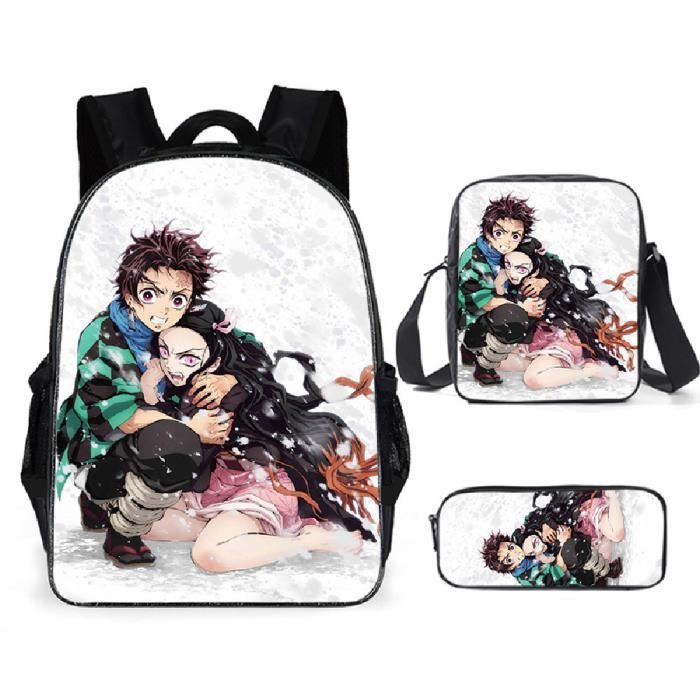 Demon Slayer Sacs D'école Cool Garçons Filles Anime Sac À Dos Scolaire Tueur de démons Enfants Backpack A32