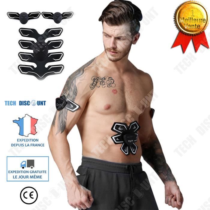 TD® appareil abdominal Stimulateur musculaire homme fessier abdominaux femme douleur ceinture électrique intensité 6 modes corps