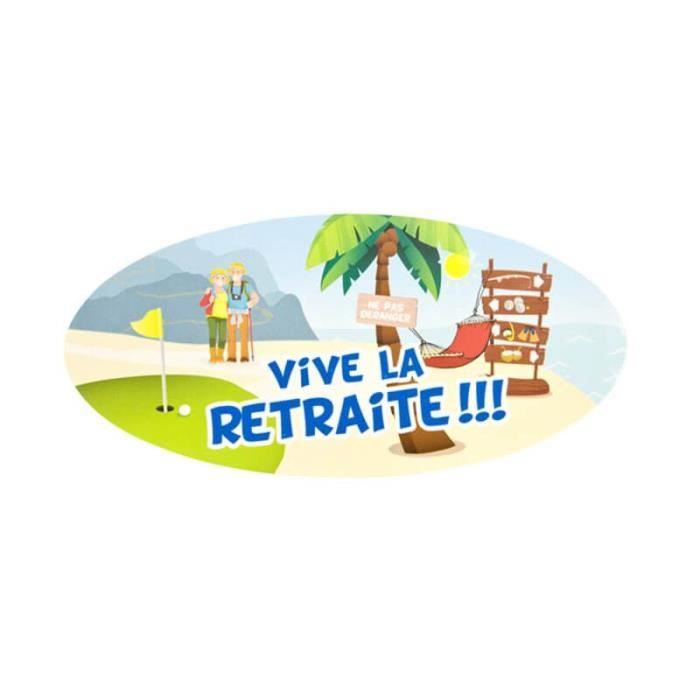 4 Autocollants de décoration vive la retraite