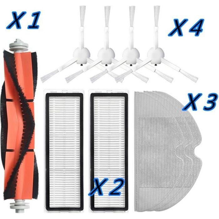 B -Accessoires d'aspirateur lavables pour Robot Xiaomi Dreame F9,kit de pièces de rechange,brosse à rouleau et latérale,filtre Hep